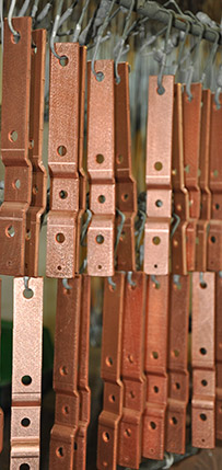 Copper Bus bars prior to Tin Plating